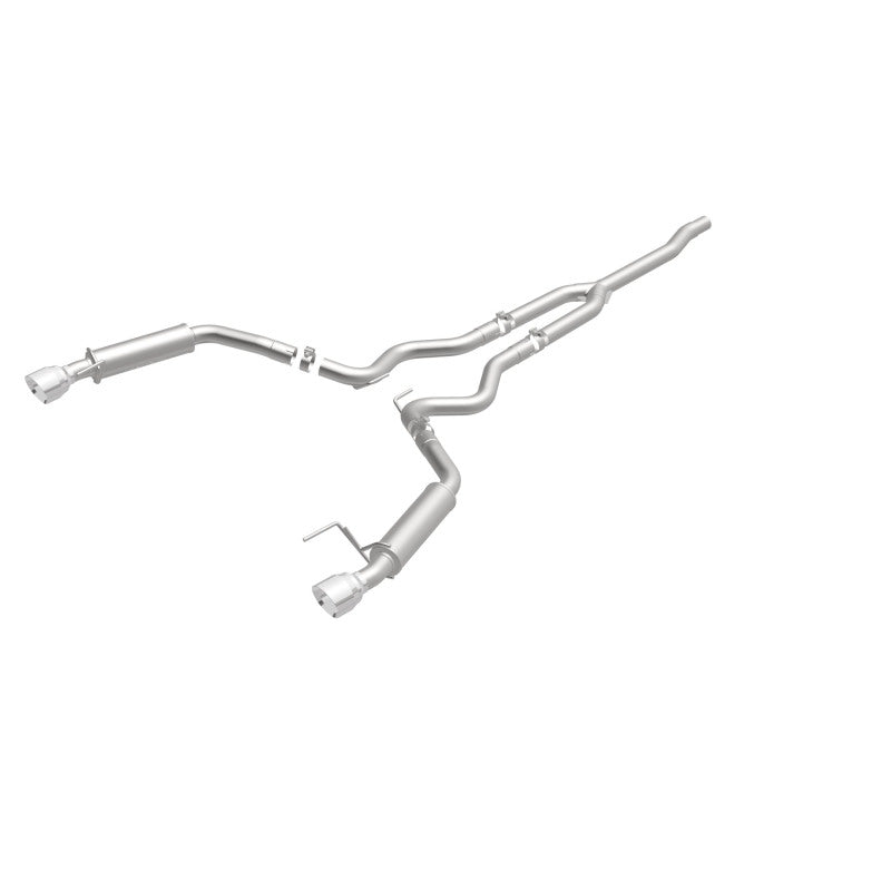 MagnaFlow Cat-Back 15-16 Ford Mustang 2.3L L4 Competition SS 3in Dual Split Rear 4.5in Black Tips - 19256