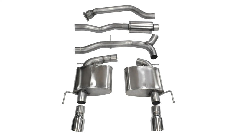 Corsa 2013-2019 Cadillac ATS Sedan 2.0L A/T Polished Sport Dual Rear Cat-Back Exhaust - 14888