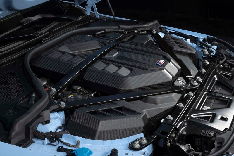 Dinan 21-27 BMW M2/M3/M4 (G80/G82/G87) Matte Carbon Fiber Engine Cover w/Gloss Accents - D590-0005-B