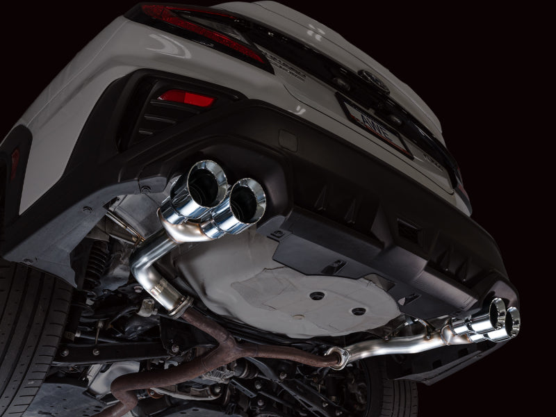 AWE Tuning 22-25 Subaru VB WRX Track Edition Axle-Back Exhaust - Chrome Silver Tips - 3020-42424
