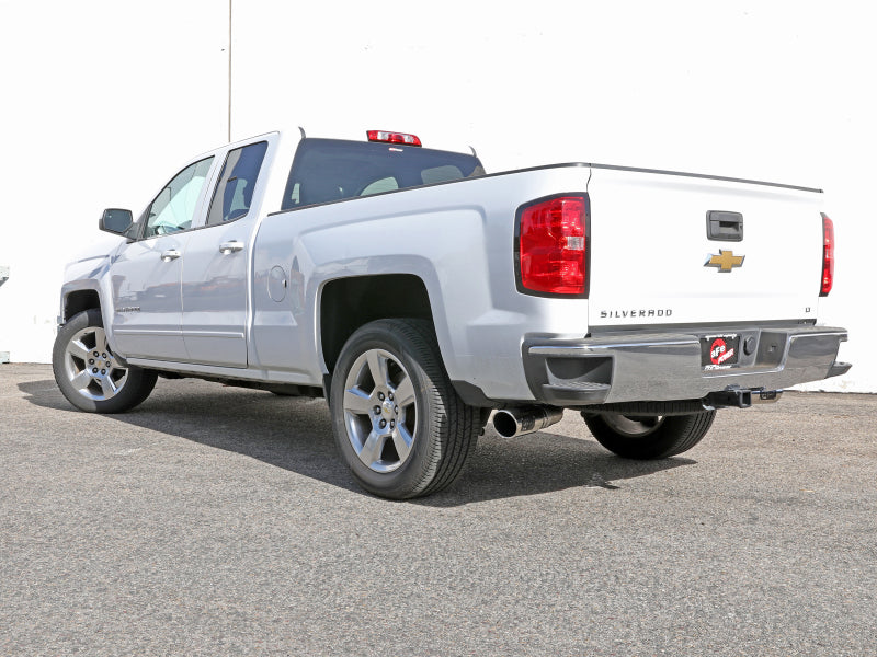 aFe Gemini XV 3in 304SS CB Exhaust w/ Cutout 14-19 GM Trucks 4.3/5.3L w/ Pol Tips - CrewCab/Extended - 49-34132-P