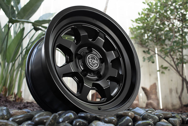 ICON Nuevo 17x8.5 / 5x150 / 25mm Offset / 5.75in BS Satin Black Wheel - 8117855557SB