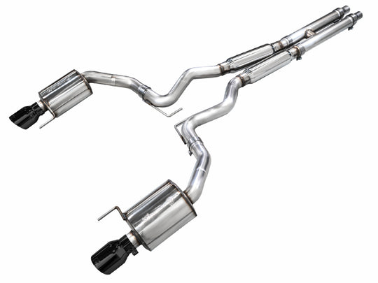 AWE Tuning 2024 Ford Mustang GT Fastback S650 RWD Touring Catback Exhaust w/ Dual Diamond Black Tips - 3015-33650