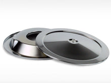 Load image into Gallery viewer, aFe MagnumFLOW Air Filters Round Racing A/F Chrome Top &amp; Base 14 w/7/8 Drop - 18-90003