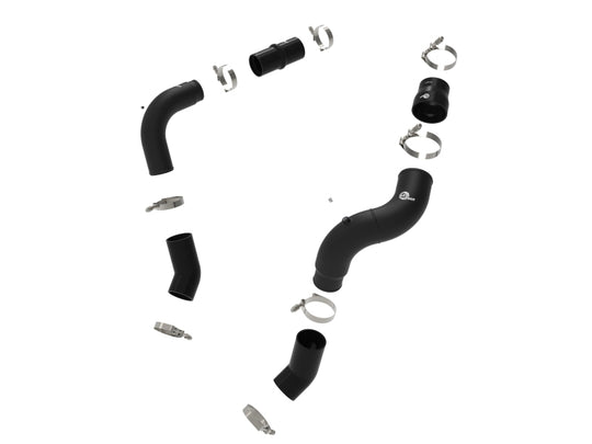 aFe BladeRunner 3in & 3-1/2in AL Hot and Cold Charge Pipe Kit Black RAM Diesel Trucks 25-26 L6-6.7L - 46-20814-B