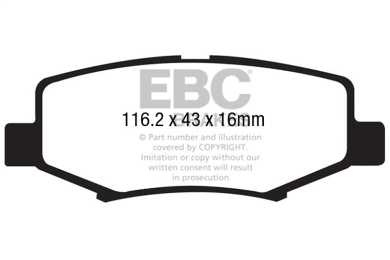 EBC 06-11 Dodge Nitro 3.7 Yellowstuff Rear Brake Pads - DP41799R