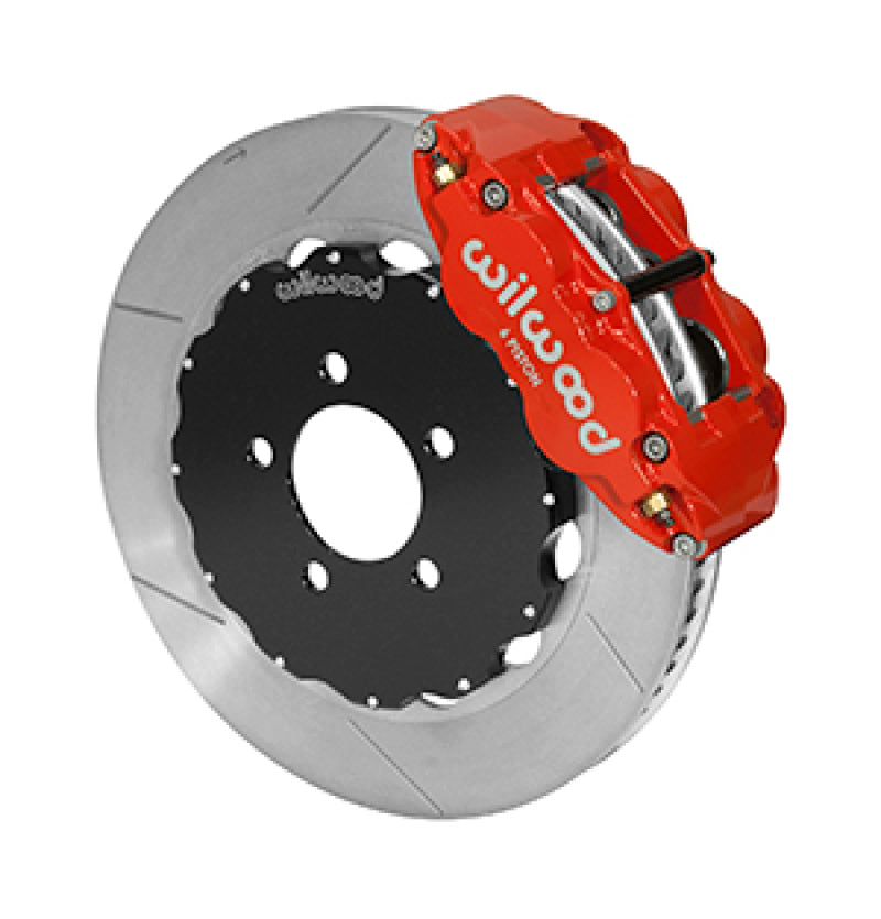 Wilwood 03-11 Crown Victoria Forged Narrow Superlite 6R Front Brake Kit w/ Slotted GT Rotor - Red - 140-14681-R