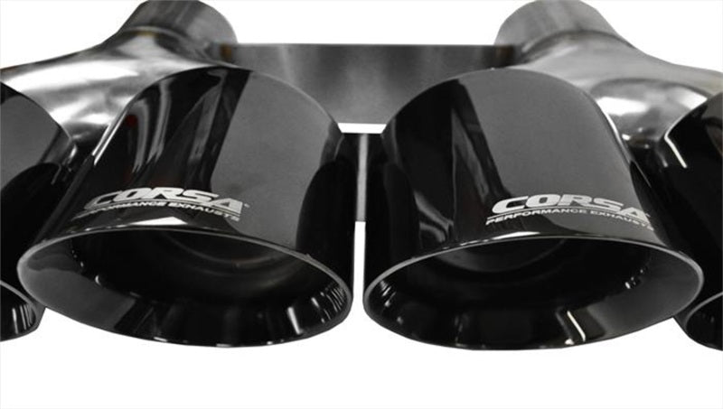 Corsa 2014-2020 Chevrolet Corvette 6.2L V8 Quad 45in Polished Black Pro-Series Tip Kit - 14062BLK