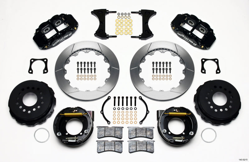 Wilwood Narrow Superlite 4R Rear P-Brk Kit 12.88in Chevy 12 Bolt-Spec 3.15in Bearing - 140-9215