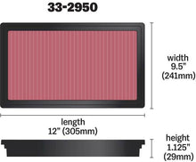 Load image into Gallery viewer, K&amp;N 08 Ford Falcon FG Territory Drop In Air Filter - 33-2950