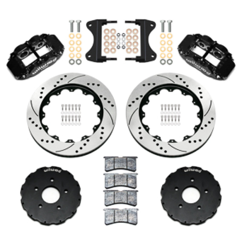 Wilwood 14-19 Chevrolet Corvette C7 Forged Narrow Superlite 6R Front BBK - 14.00 Rotor SRP - Black - 140-18532-D