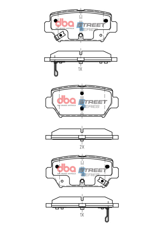 DBA 18-22 Mitsubishi Eclipse Cross (w/Manual Parking Brake) Street Series Rear Brake Pads - DB15254SS