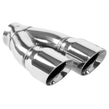 Load image into Gallery viewer, MagnaFlow Double Wall 3in Dual Round Polished Tip 2.25in Inlet - 35228