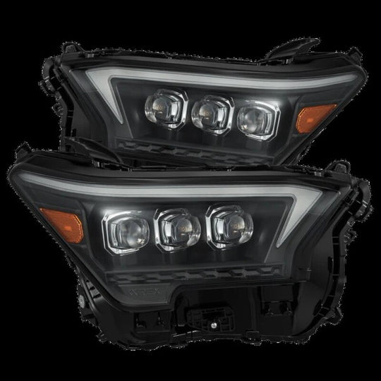AlphaRex 2023+ Toyota Tacoma NOVA-Series LED Proj Headlights Black w/Actv Light & Seq. Sig + DRL - 880333