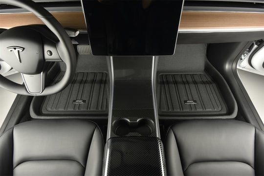 3D MAXpider 2020-2022 Tesla Model 3 Elitect 1st & 2nd Row Floormats - Black - E1TL02601809