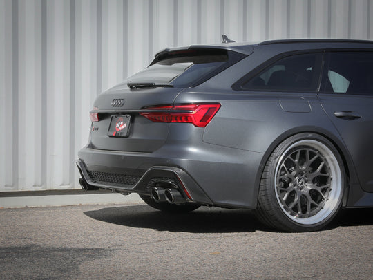aFe 20-22 Audi RS6 Avant V8 4L (tt) MACH Force-Xp 3in to 2.5in 304 SS Cat-Back Exhaust w/ Carbon Tip - 49-36448-C