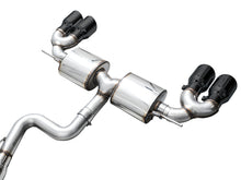 Load image into Gallery viewer, AWE Tuning MK8 Volkswagen Golf R 3in Touring Edition Quad Exhaust - Diamond Black Tips - 3015-43658