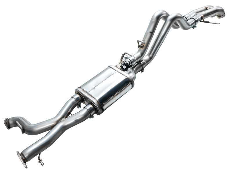AWE Tuning 22-24 Ford Bronco Raptor 4WD Dual BashGuards Cat-Back SwitchPath Exhaust (No Tips) - 3025-31327