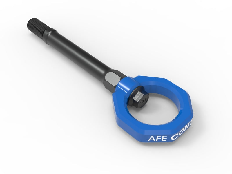 aFe CONTROL Front Tow Hook Chevrolet Corvette (C8) 20-25 V8-6.2L- Blue - 450-401014-L