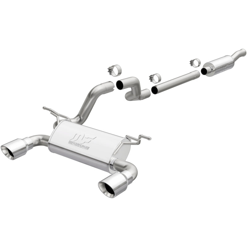 MagnaFlow 2018+ Jeep Wrangler 3.6L 409 SS Dual Split Rear Exit Polished Tips Cat-Back Exhaust - 19416