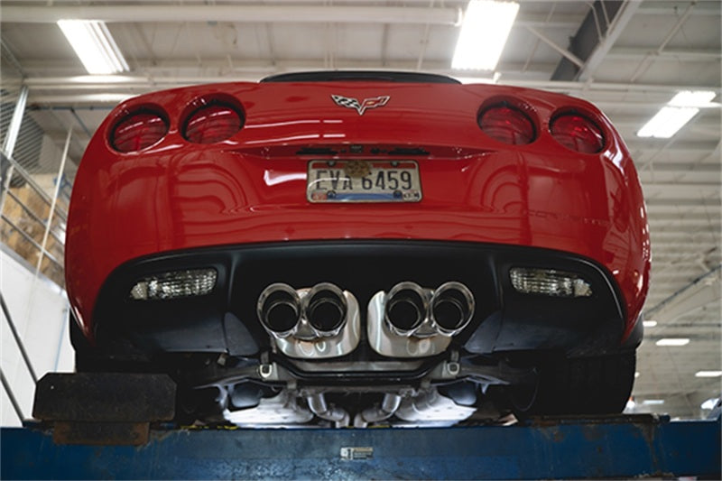 Corsa 06-13 Chevy Corvette C6 Z06 7.0L / 09-13 ZR1 6.2L Polished Axle-Back Exhaust w/4.5in Twin Tips - 21077