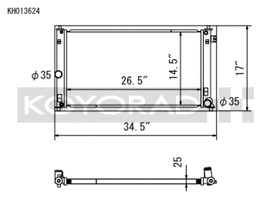 Koyo 2019 Toyota Corolla Hatchback 6MT and CVT (E210 Chassis) All Aluminum Radiator - KH013624