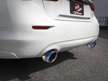 Load image into Gallery viewer, aFe Takeda 2.5in 304 SS Axle-Back Exhaust w/ Blue Flame Tips 16-18 Infiniti Q50 V6-3.0L (tt) - 49-36130NM-L