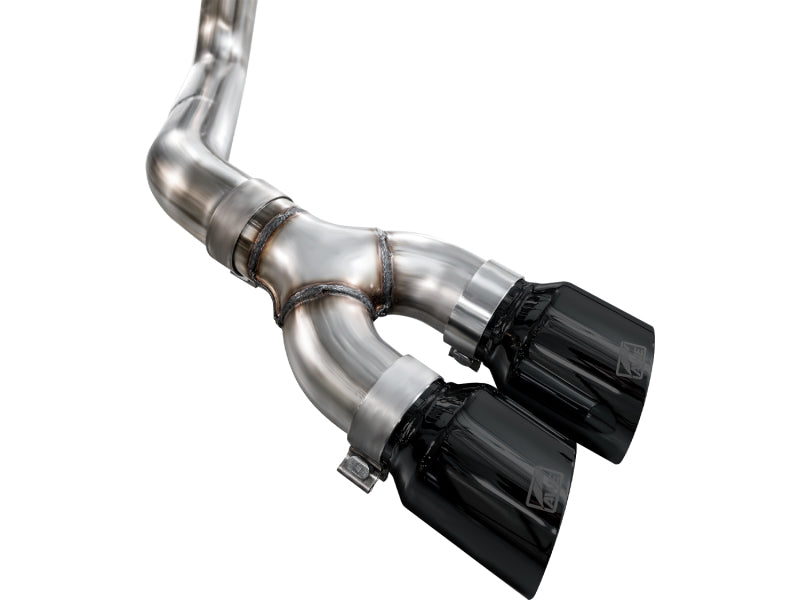 AWE 21-25 Ford F150 (14th Gen Reg Cab) Cat-Back Exhaust - 4.5in Dual Side Exit Diamond Black Tips - 3015-33145