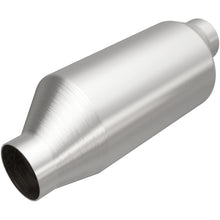 Load image into Gallery viewer, MagnaFlow 2in In/Out 4in Round Body 11.875in L Universal California Legal Catalytic Converter - 5461084