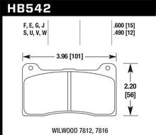 Load image into Gallery viewer, Hawk Wilwood 7816 Blue 9012 Race Brake Pads - HB542E.600