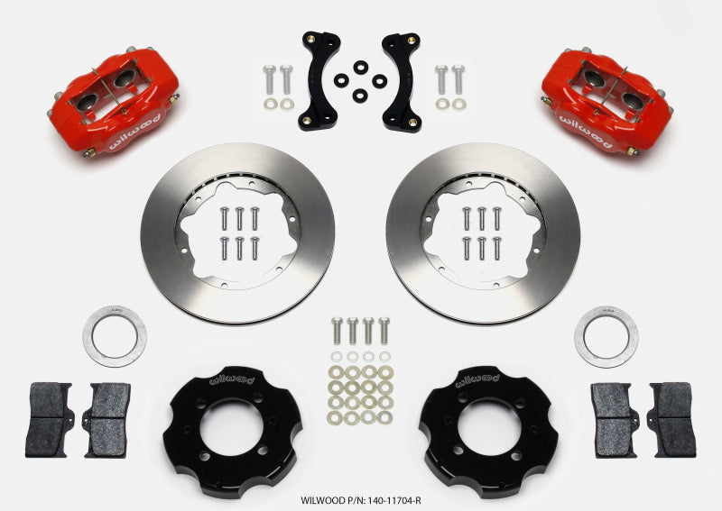 Wilwood Forged Dynalite Front Hat Kit 11.00in Red 95-05 Miata - 140-11704-R