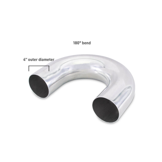 Mishimoto Universal Aluminum Intercooler Tubing 4in. OD - 180 Degree Bend - MMICP-AL-41