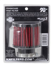 Load image into Gallery viewer, K&amp;N 1.5in Flange ID x 3in OD x 2.5in H Rubber Base Crankcase Vent Filter - 62-1450