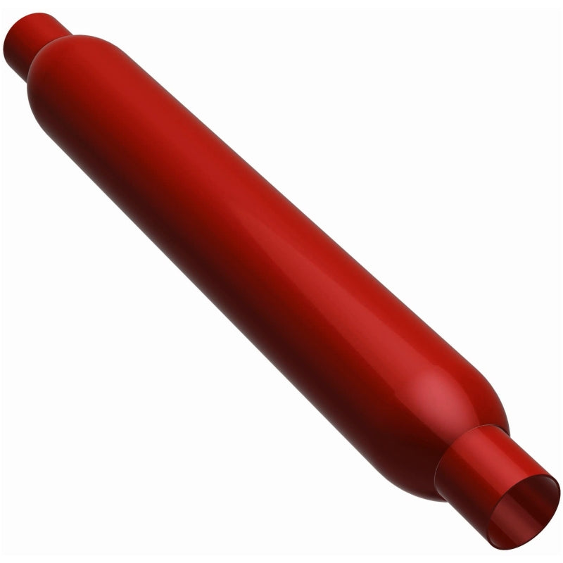 MagnaFlow Muffler Red Pack Series Glasspack 3.5in Rd 22in Body Length 2.25in/2.25in Inlet/Outlet - 13135
