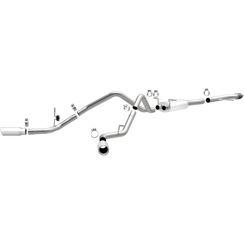 Magnaflow 14 Chev Silverado V8 5.3L CC/EC Cab Dual Split Behind Rear Tires Exit SS Cat Back Perf Exh - 15269