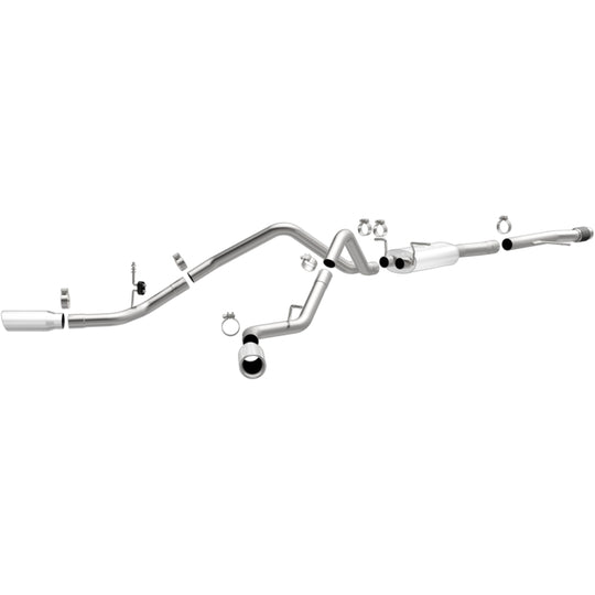 Magnaflow 14 Chev Silverado V8 5.3L CC/EC Cab Dual Split Behind Rear Tires Exit SS Cat Back Perf Exh - 15269