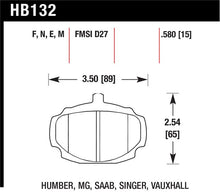 Load image into Gallery viewer, Hawk 67-80 MGB / 67-74 MGB GT Blue 9012 Race Front Brake Pads - HB132E.580