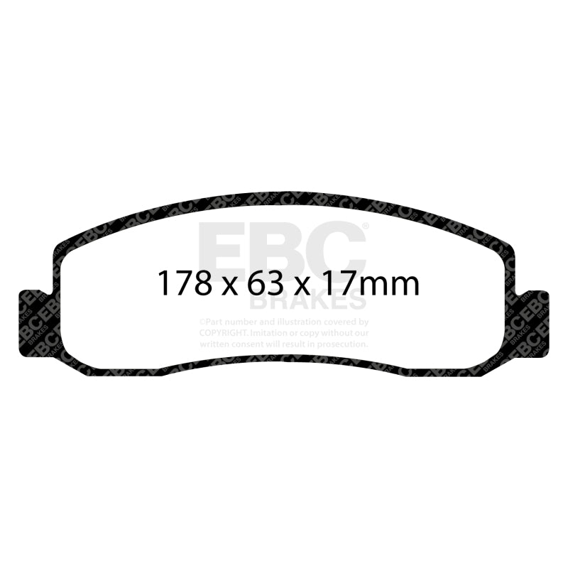 EBC 11 Ford F250 (inc Super Duty) 6.2 (2WD) Greenstuff Front Brake Pads - DP61898