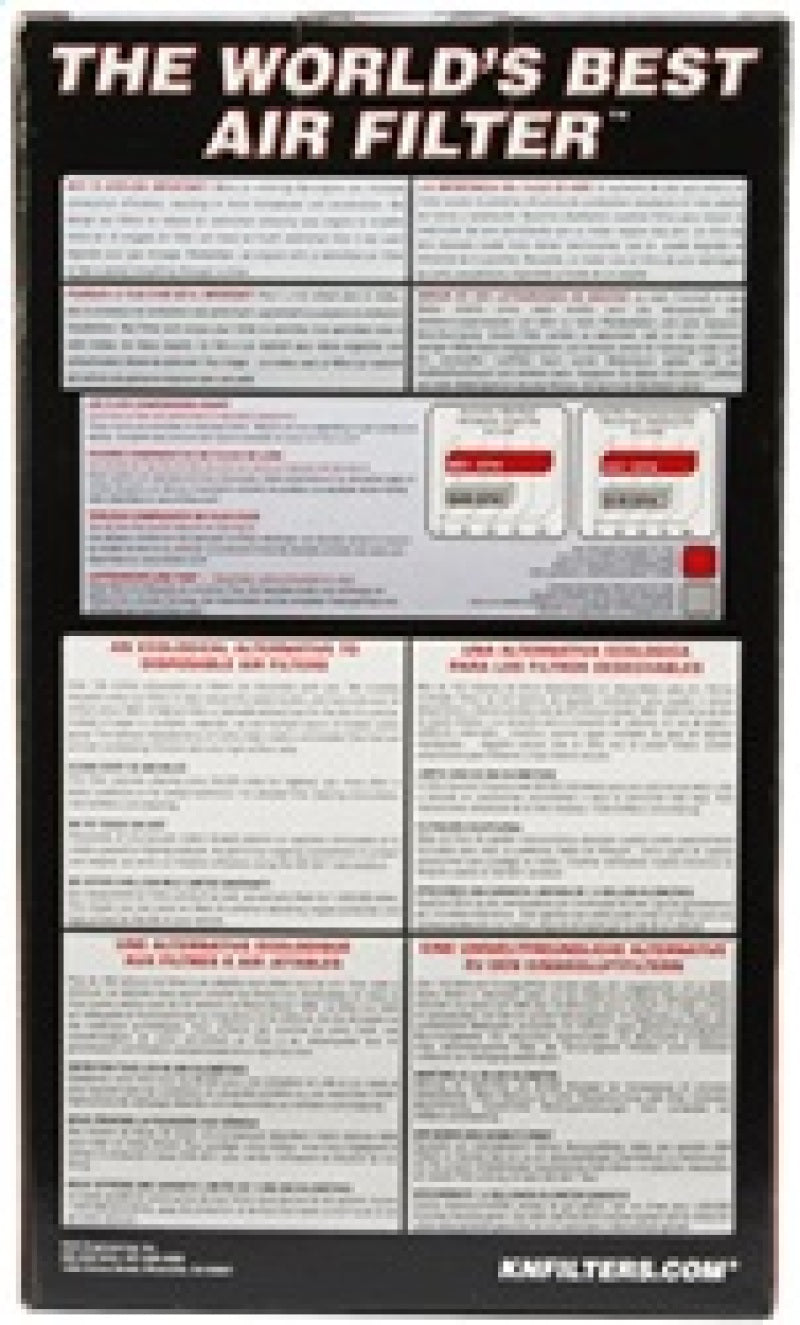 K&N Universal Clamp-On Air Filter 4-1/2in FLG / 5-7/8in B / 4-1/2in T / 8-3/8in H - RU-1008