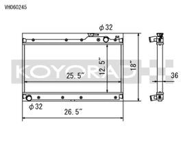 Koyo 89-97 Mazda MX-5 Miata 1.6/1.8L (MT) Radiator - VH060245
