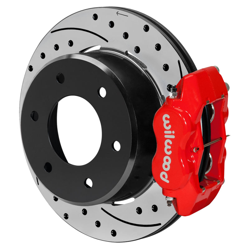 Wilwood 71-91 Chevy Blazer Forged Dynalite Rear Brake Kit w/ 12.19in Drilled/Slotted Rotor - Red - 140-18158-DR