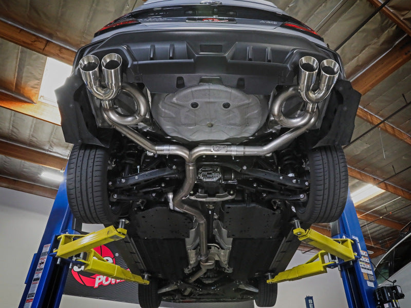 aFe POWER Takeda 3in to 2-1/2in 304 SS Cat-Back Exhaust w/ Black Tips 22-23 Subaru WRX H4-2.4L (t) - 49-36809-B