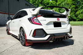 Corsa 2017-2021 Honda Civic Type R Xtreme Cat-Back Tri Rear Exit with 4.5in Black Pro-Series Tips - 21302BLK