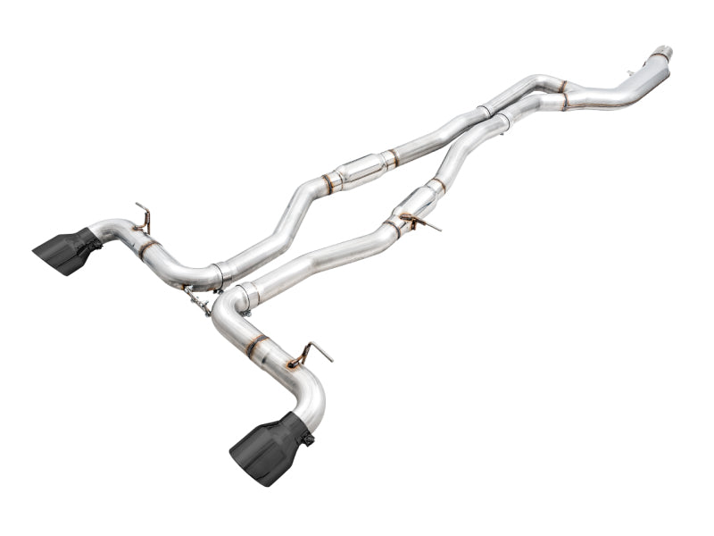 AWE Tuning 2020 Toyota Supra A90 Resonated Track Edition Exhaust - 5in Diamond Black Tips - 3015-33130