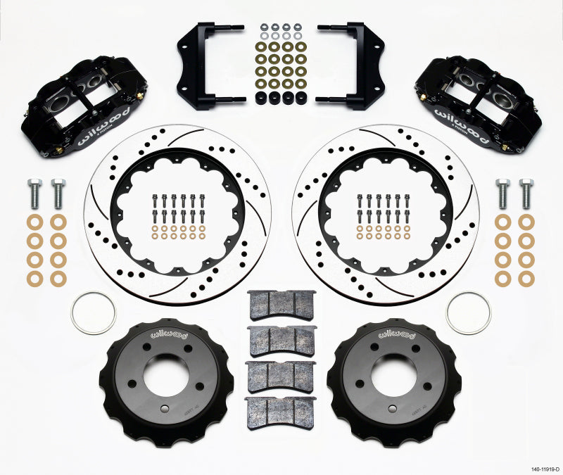 Wilwood Narrow Superlite 6R Front Hat Kit 14.00in Drilled 84-87 Corvette C4 - 140-11919-D
