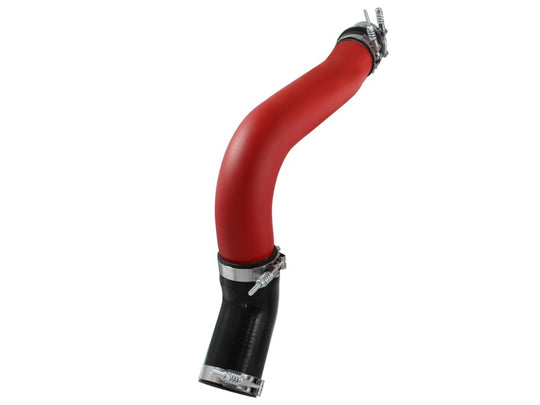 aFe BladeRunner 3in Red Intercooler Tube Hot Side w/Couplings 13-14 Dodge RAM Diesel 6.7L (td) - 46-20138-R