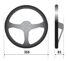 Load image into Gallery viewer, Sparco Steering Wheel 345 Suede Black - 015R345MSN