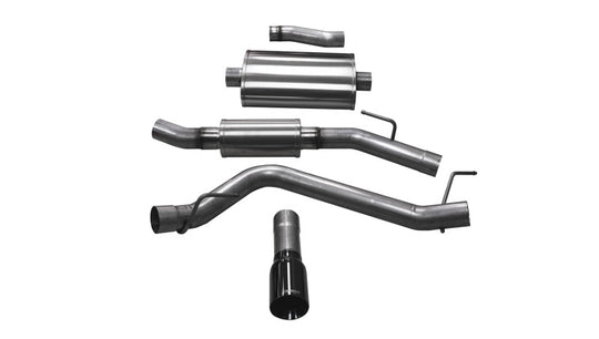 Corsa 2020-2025 Jeep Gladiator JT 3.0in Cat-Back Single Touring Side Exit w/ 4.0in Black Tip - 21062BLK