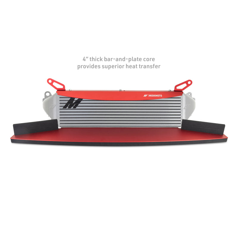 Mishimoto 2023+ Toyota GR Corolla Intercooler & Pipe Kit - Silver Cooler - Red Pipes - MMINT-GRC-23KSLRD
