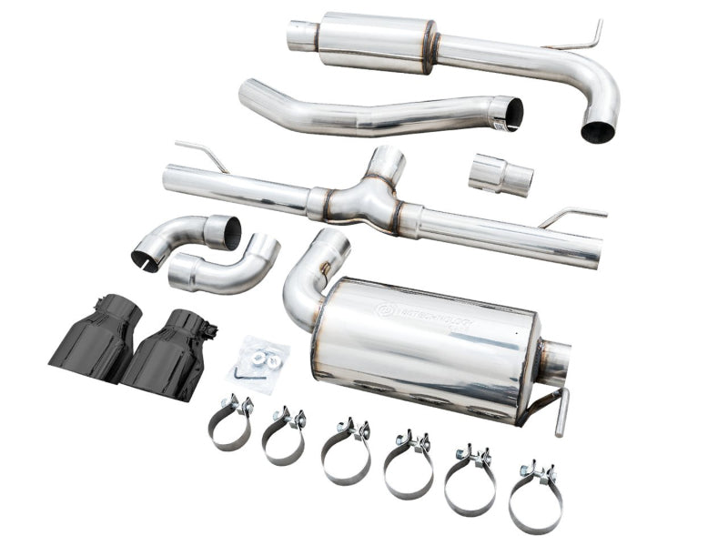 AWE Tuning 2022 VW GTI MK8 Touring Edition Exhaust - Diamond Black Tips - 3015-33658